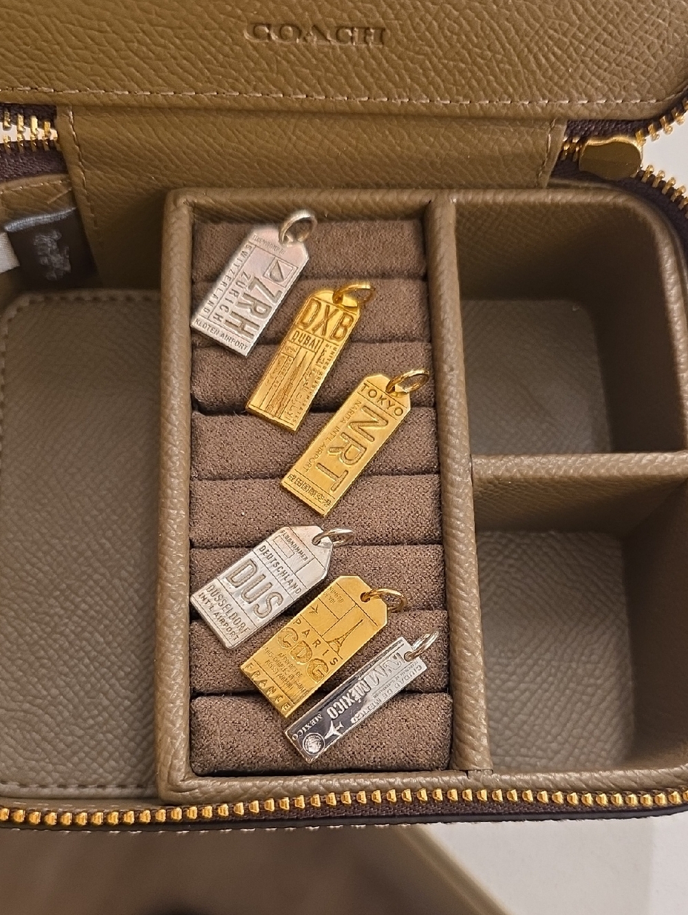 Jet Set Candy 14k Gold & Sterling Silver Luggage Tags.